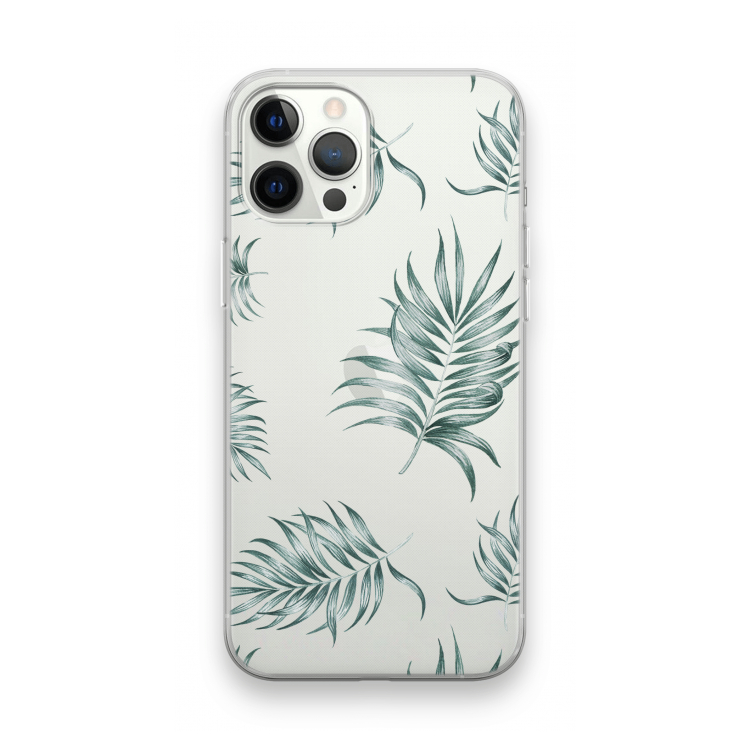Simple leaves: iPhone 12 Pro Max Transparant Hoesje