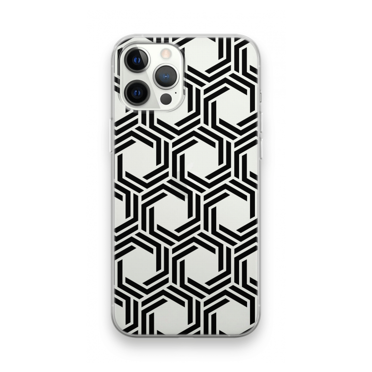 Geometrisch patroon: iPhone 12 Pro Max Transparant Hoesje