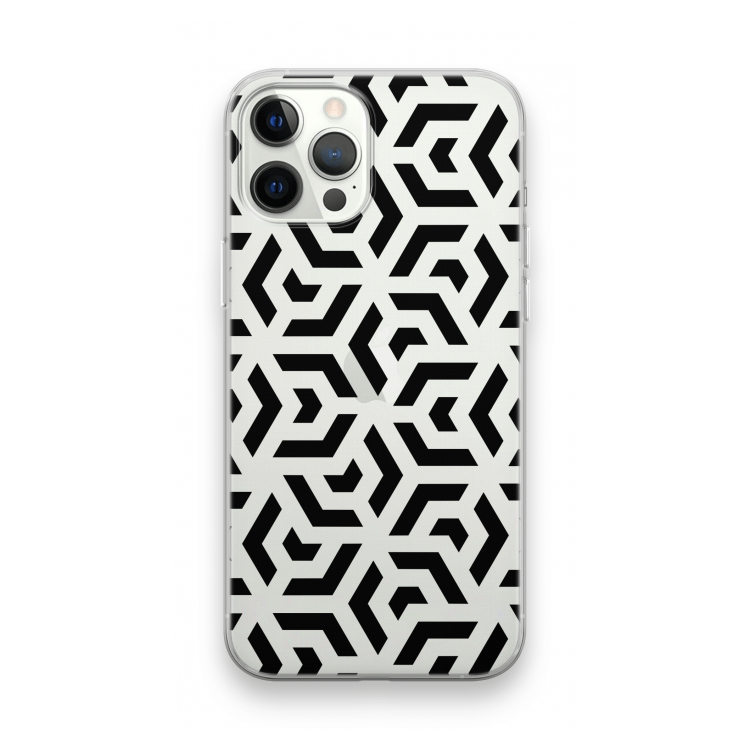 Crazy pattern: iPhone 12 Pro Max Transparant Hoesje