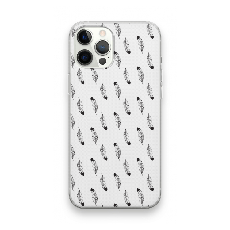 Pluimen: iPhone 12 Pro Max Transparant Hoesje