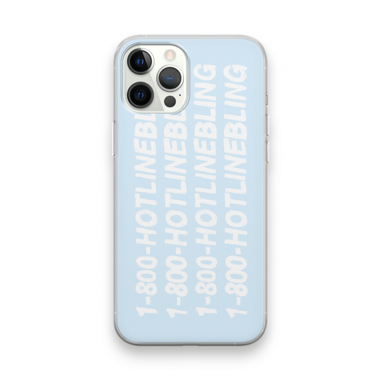 Hotline bling blue: iPhone 12 Pro Max Transparant Hoesje