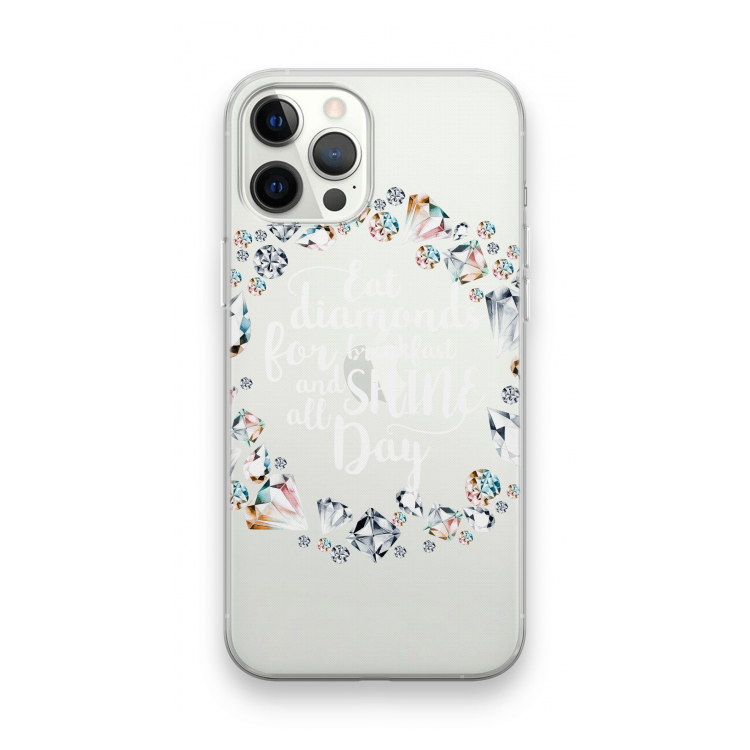 Diamonds: iPhone 12 Pro Max Transparant Hoesje