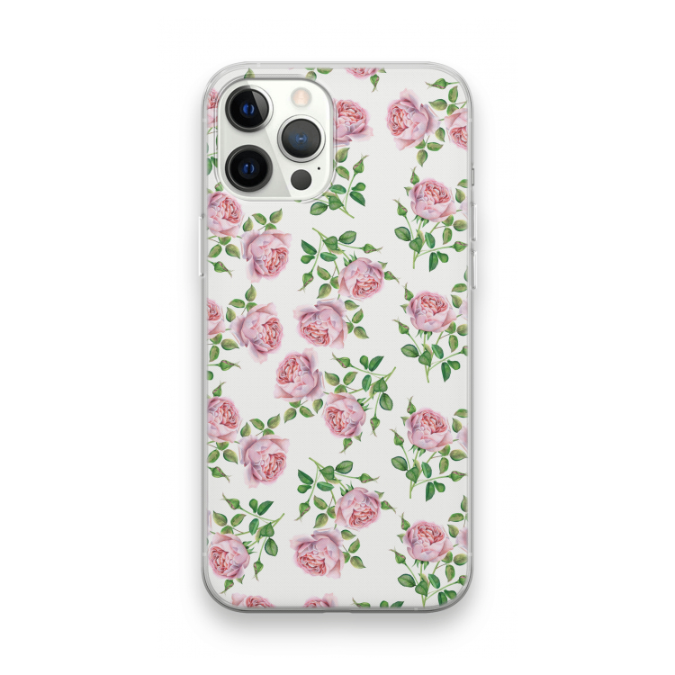 Kleine roosjes: iPhone 12 Pro Max Transparant Hoesje