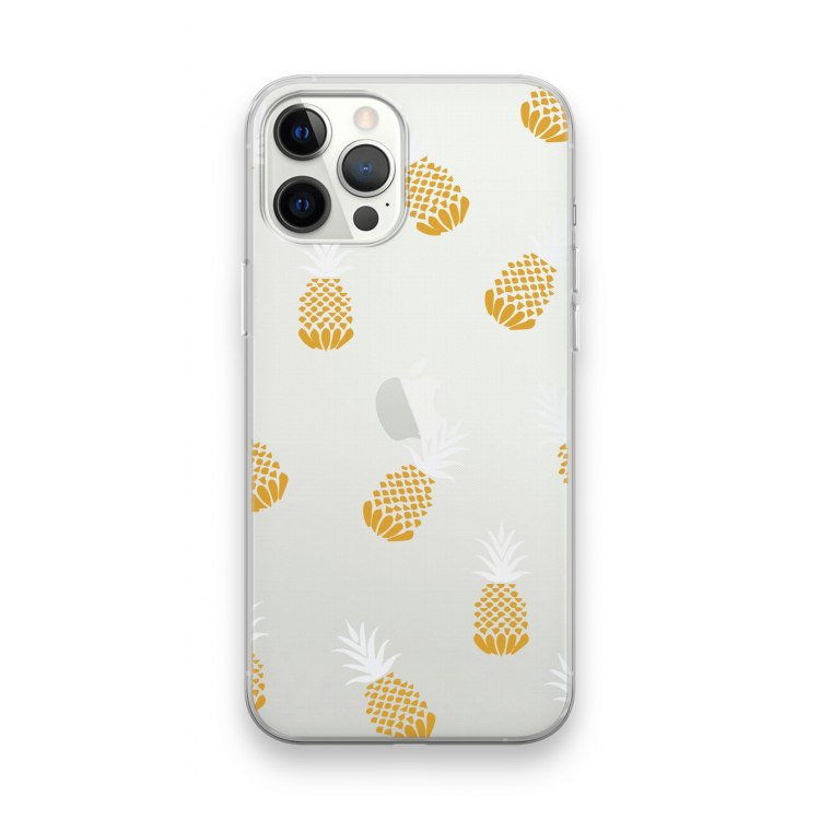 Ananasjes: iPhone 12 Pro Max Transparant Hoesje