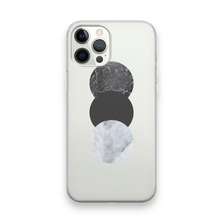 Marmeren cirkels: iPhone 12 Pro Max Transparant Hoesje