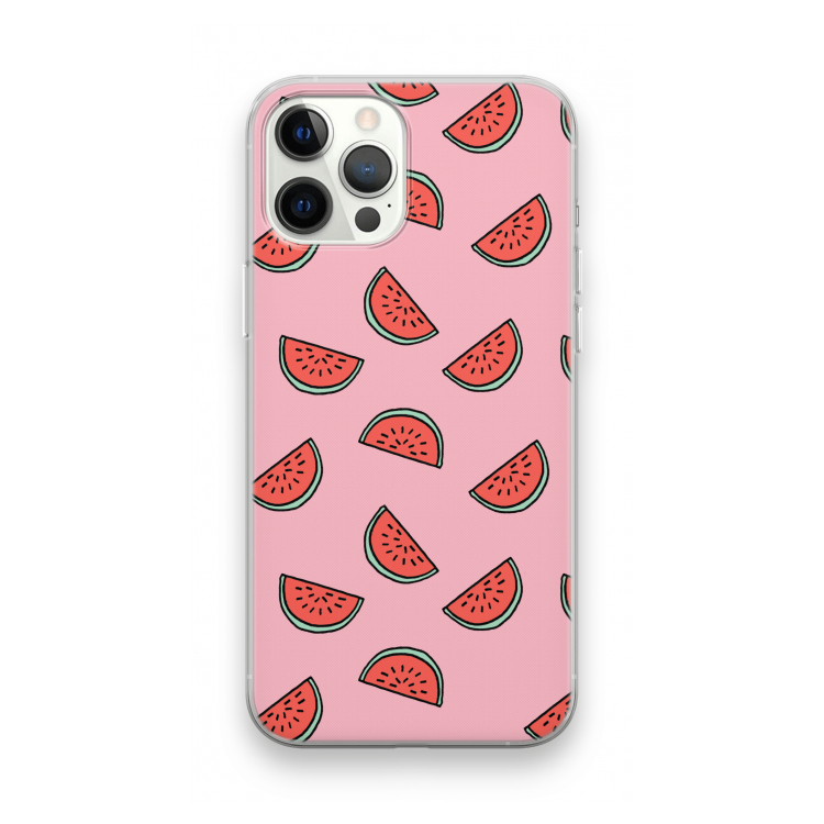 Watermeloen: iPhone 12 Pro Max Transparant Hoesje