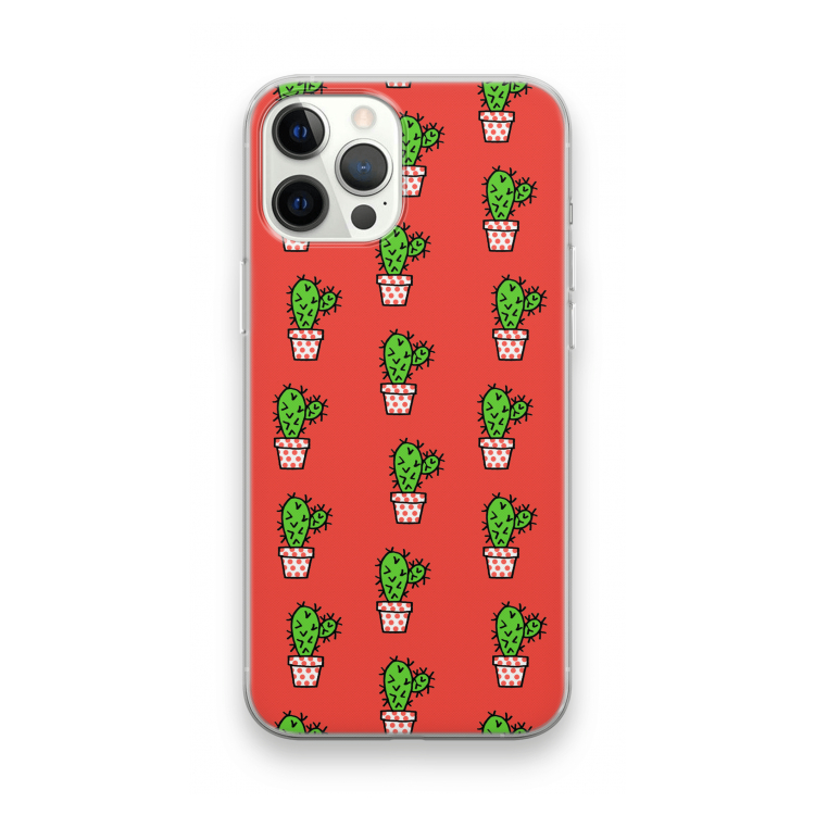 Mini cactus: iPhone 12 Pro Max Transparant Hoesje