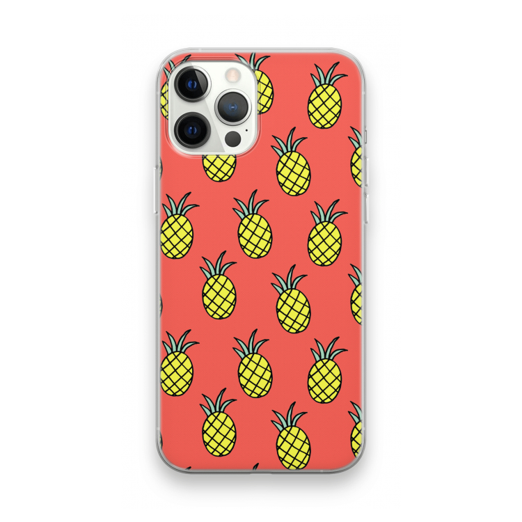 Ananas: iPhone 12 Pro Max Transparant Hoesje