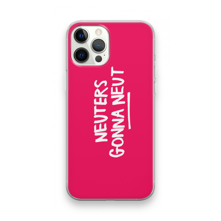 Neuters (roze): iPhone 12 Pro Max Transparant Hoesje