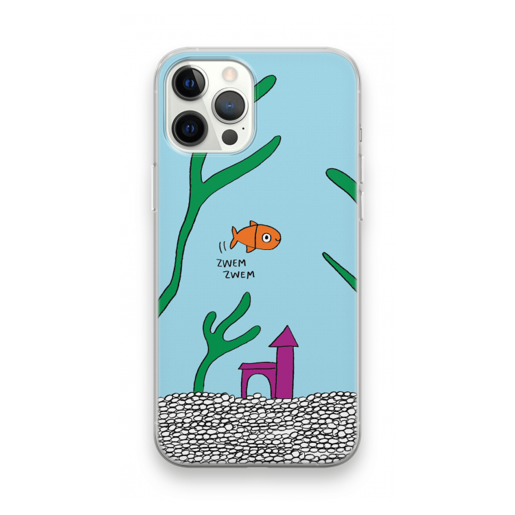 Aquarium: iPhone 12 Pro Max Transparant Hoesje