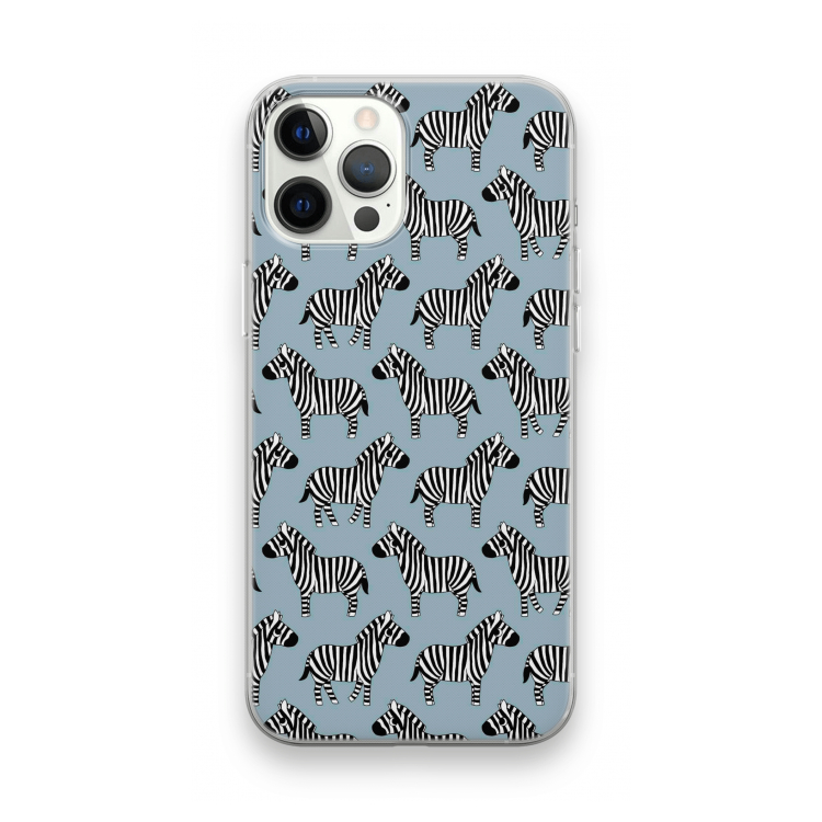 Zebra: iPhone 12 Pro Max Transparant Hoesje