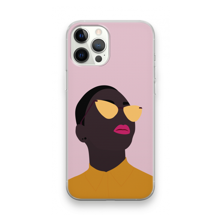 Yellow glasses: iPhone 12 Pro Max Transparant Hoesje