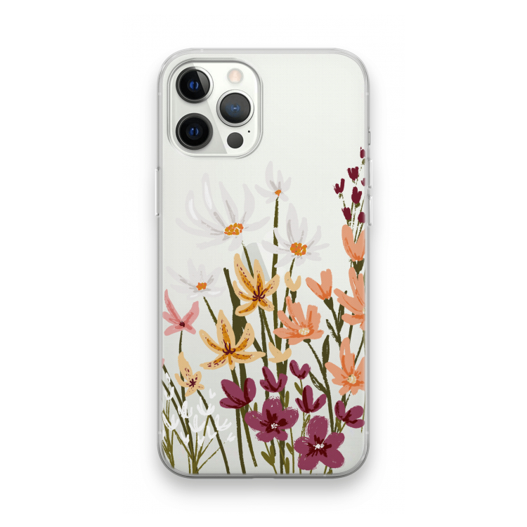 Painted wildflowers: iPhone 12 Pro Max Transparant Hoesje