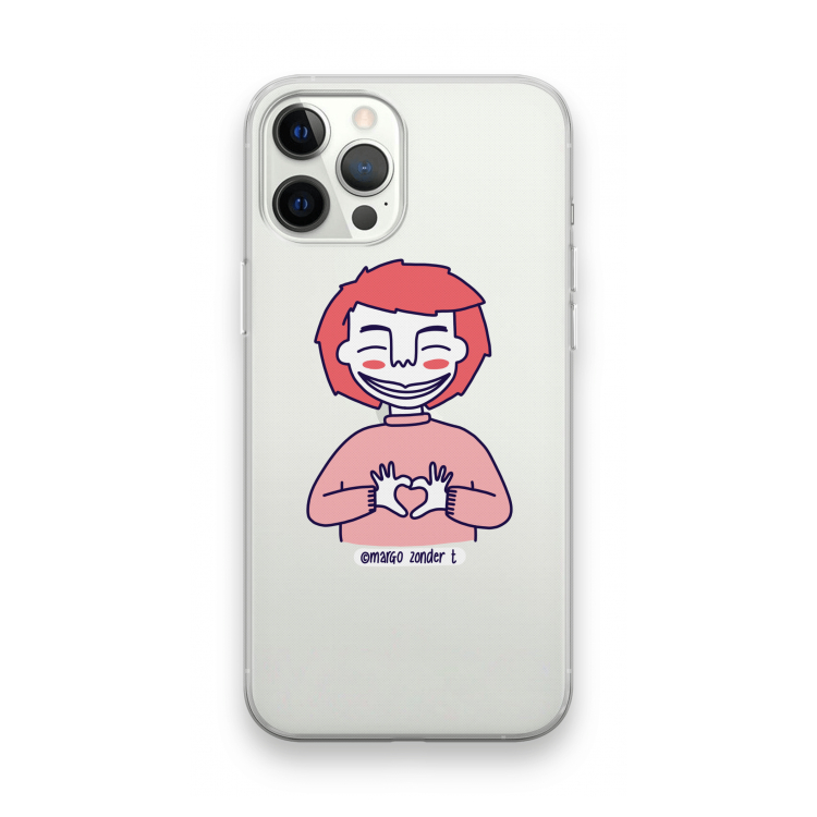 Hartje: iPhone 12 Pro Max Transparant Hoesje