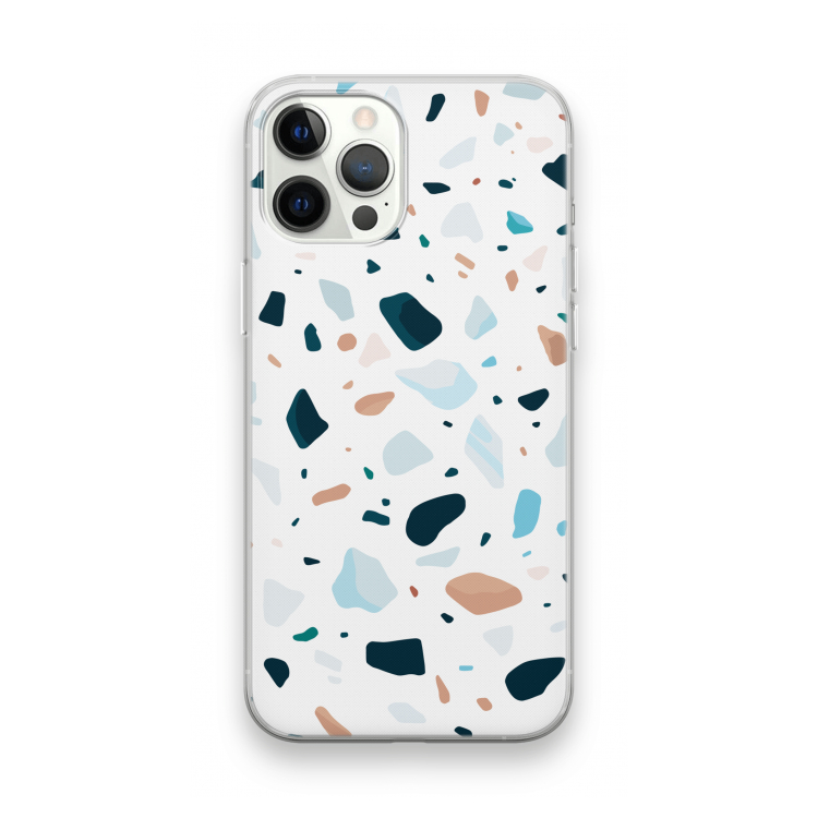 Terrazzo N°13: iPhone 12 Pro Max Transparant Hoesje