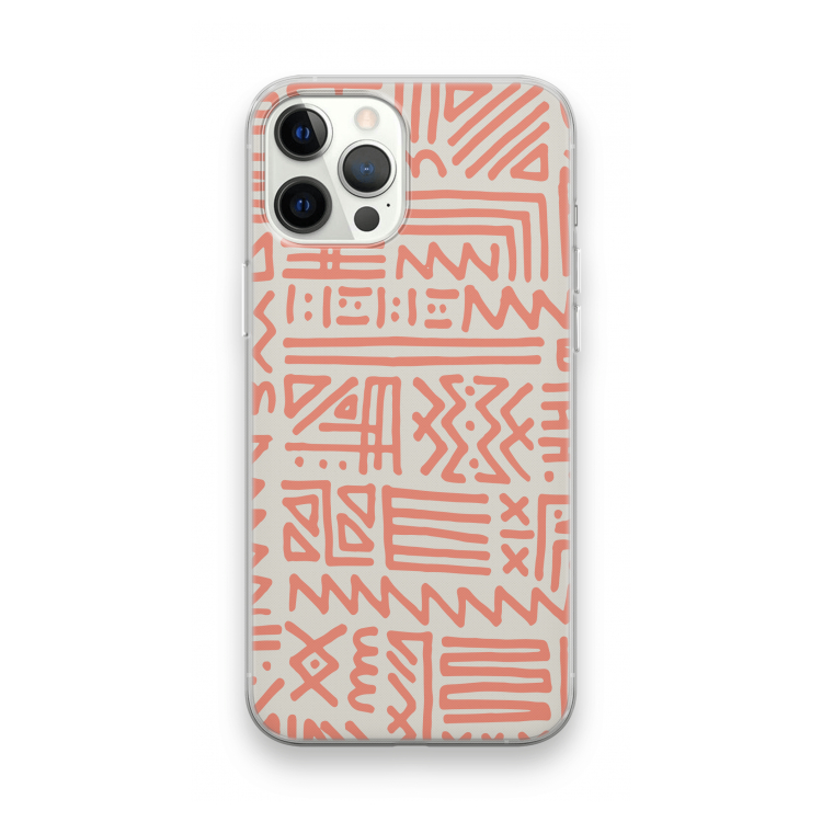 Marrakech Pink: iPhone 12 Pro Max Transparant Hoesje