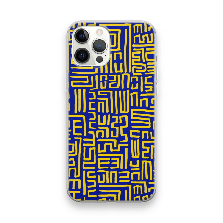Majorelle Blue Print: iPhone 12 Pro Max Transparant Hoesje