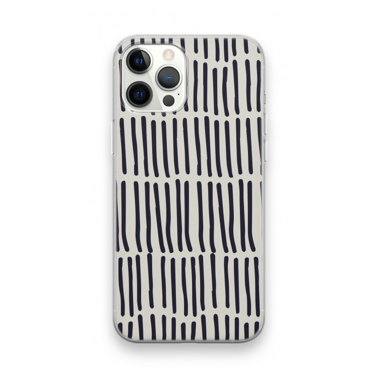 Moroccan stripes: iPhone 12 Pro Max Transparant Hoesje