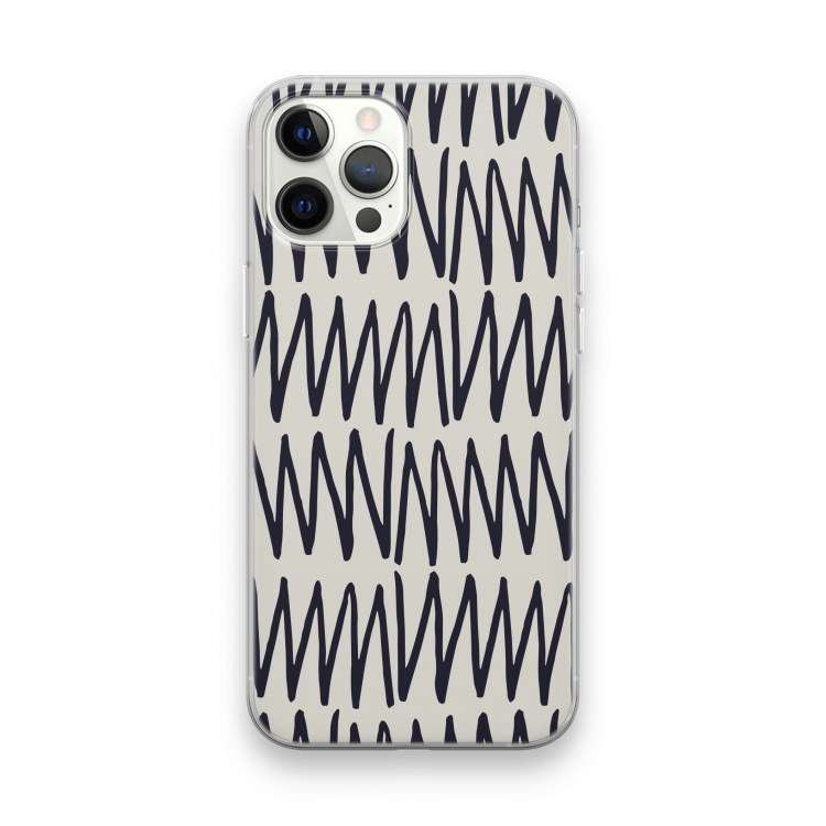 Marrakech Zigzag: iPhone 12 Pro Max Transparant Hoesje