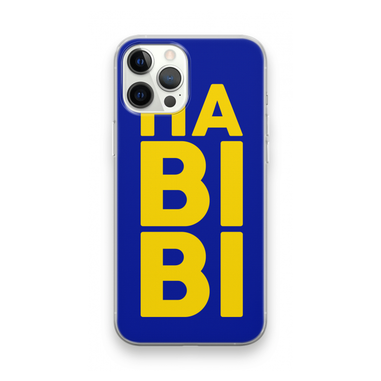 Habibi Blue: iPhone 12 Pro Max Transparant Hoesje