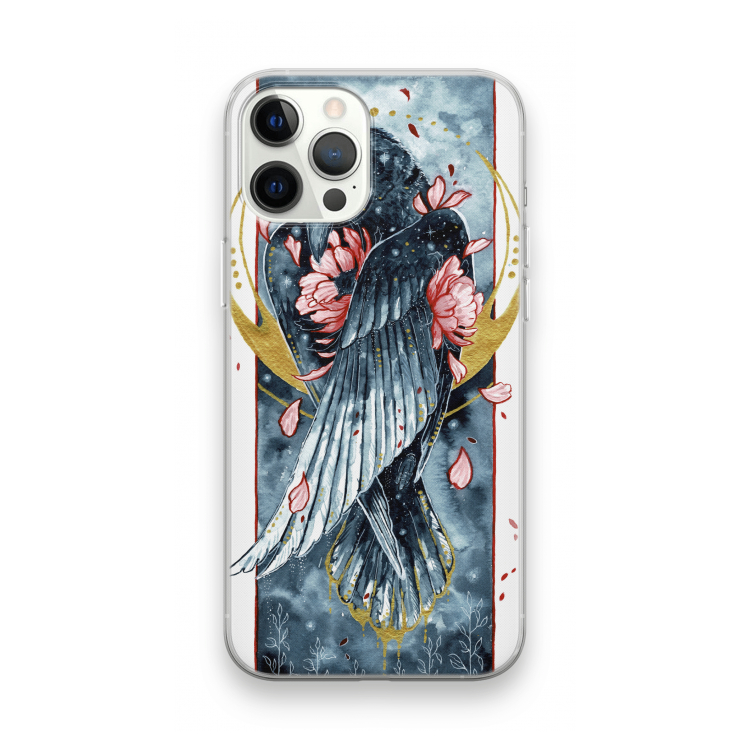 Golden Raven: iPhone 12 Pro Max Transparant Hoesje