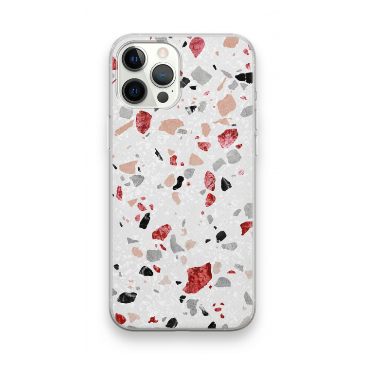 Terrazzo N°12: iPhone 12 Pro Max Transparant Hoesje
