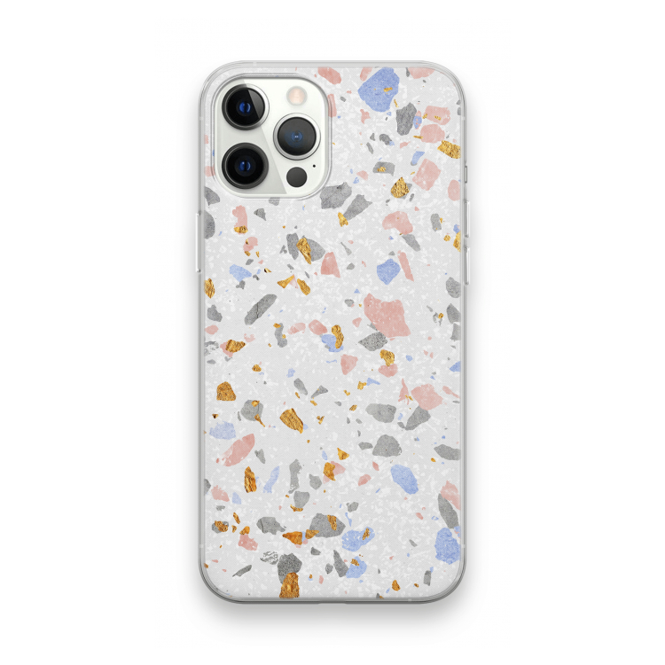 Terrazzo N°8: iPhone 12 Pro Max Transparant Hoesje