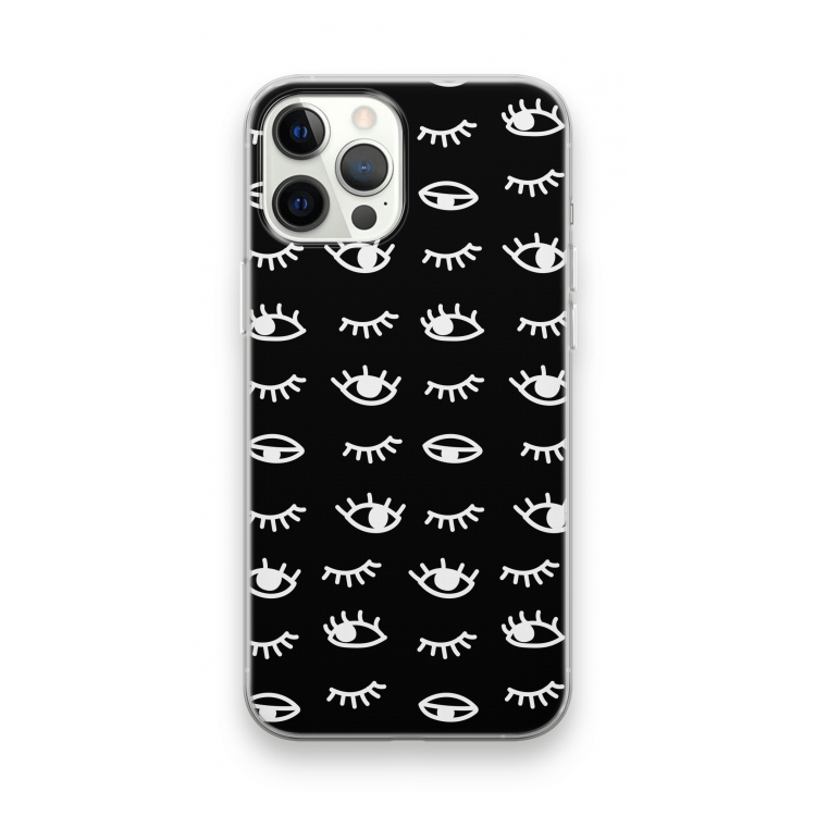 Eye pattern #3: iPhone 12 Pro Max Transparant Hoesje