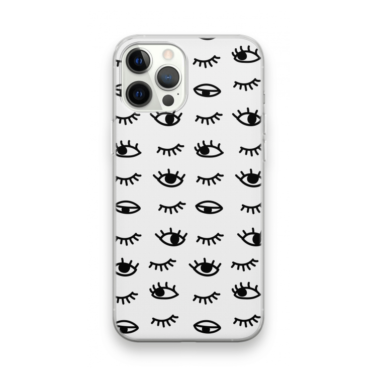Eye pattern #2: iPhone 12 Pro Max Transparant Hoesje