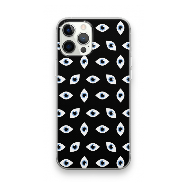 Eyes pattern: iPhone 12 Pro Max Transparant Hoesje