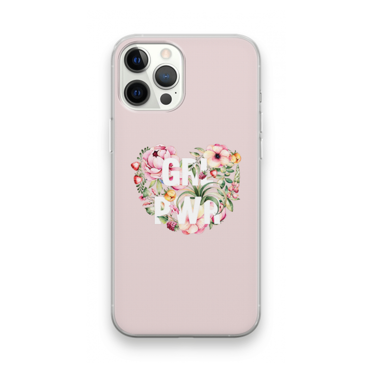 GRL PWR Flower: iPhone 12 Pro Max Transparant Hoesje