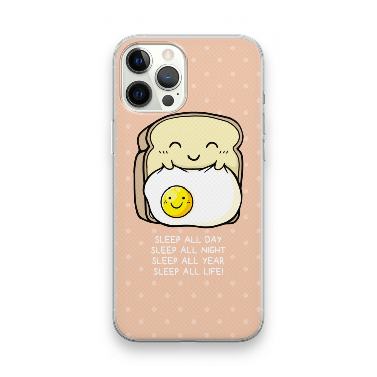 Sleep All Day: iPhone 12 Pro Max Transparant Hoesje