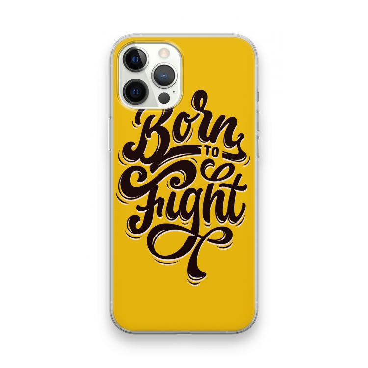 Born to Fight: iPhone 12 Pro Max Transparant Hoesje