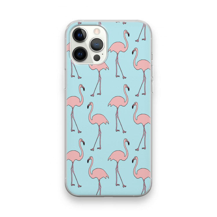 Anything Flamingoes: iPhone 12 Pro Max Transparant Hoesje