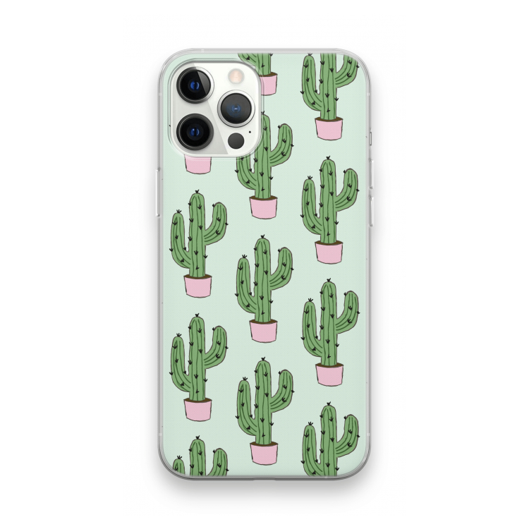 Cactus Lover: iPhone 12 Pro Max Transparant Hoesje