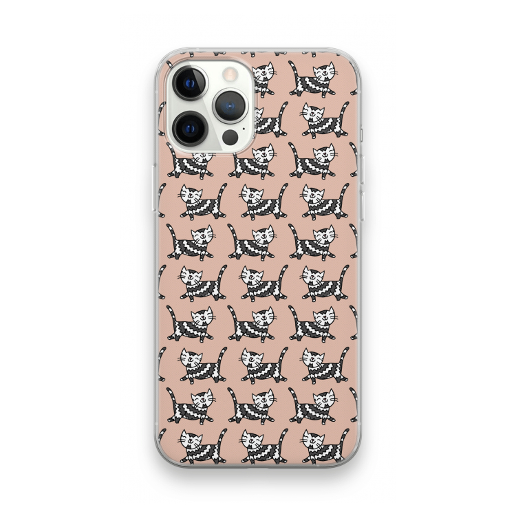 Zwarte poes: iPhone 12 Pro Max Transparant Hoesje