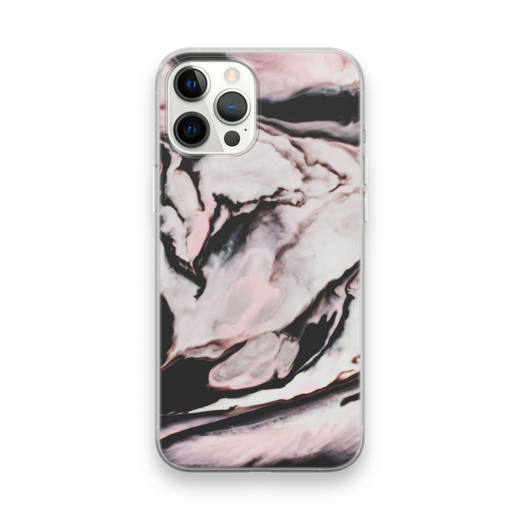 Roze stroom: iPhone 12 Pro Max Transparant Hoesje