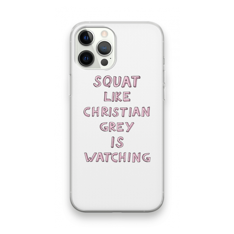 Christian Grey: iPhone 12 Pro Max Transparant Hoesje