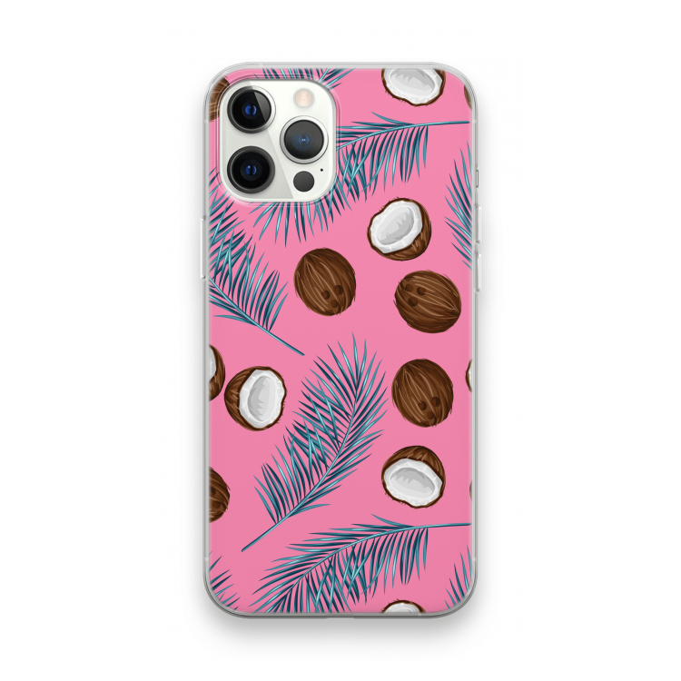 Kokosnoot roze: iPhone 12 Pro Max Transparant Hoesje