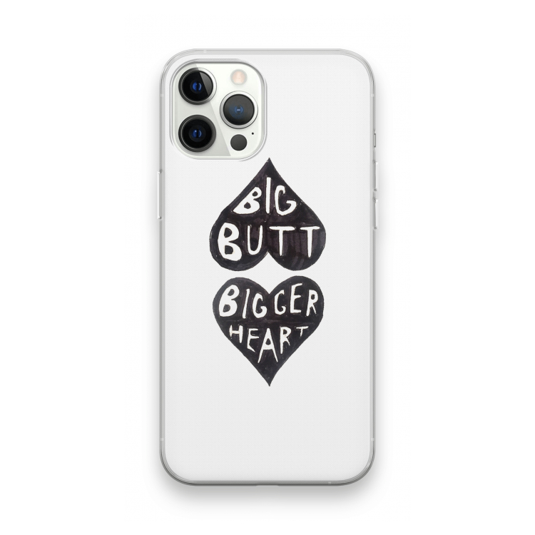 Big butt bigger heart: iPhone 12 Pro Max Transparant Hoesje