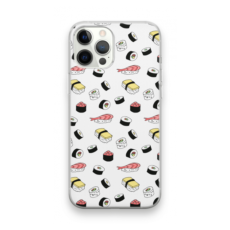 Sushi time: iPhone 12 Pro Max Transparant Hoesje