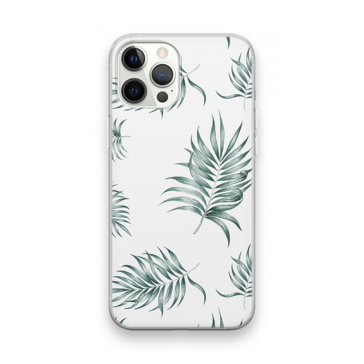 Simple leaves: iPhone 12 Pro Max Transparant Hoesje