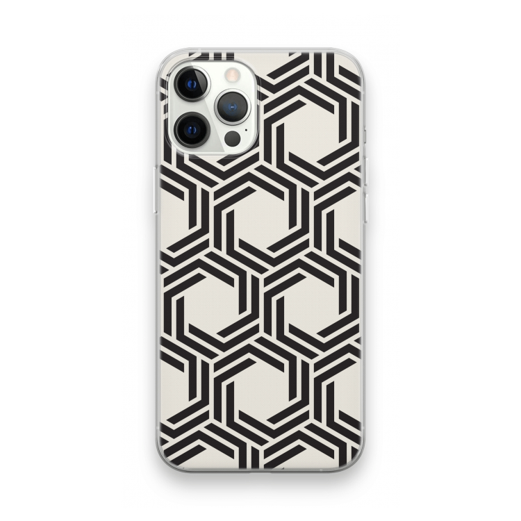 Geometrisch patroon: iPhone 12 Pro Max Transparant Hoesje