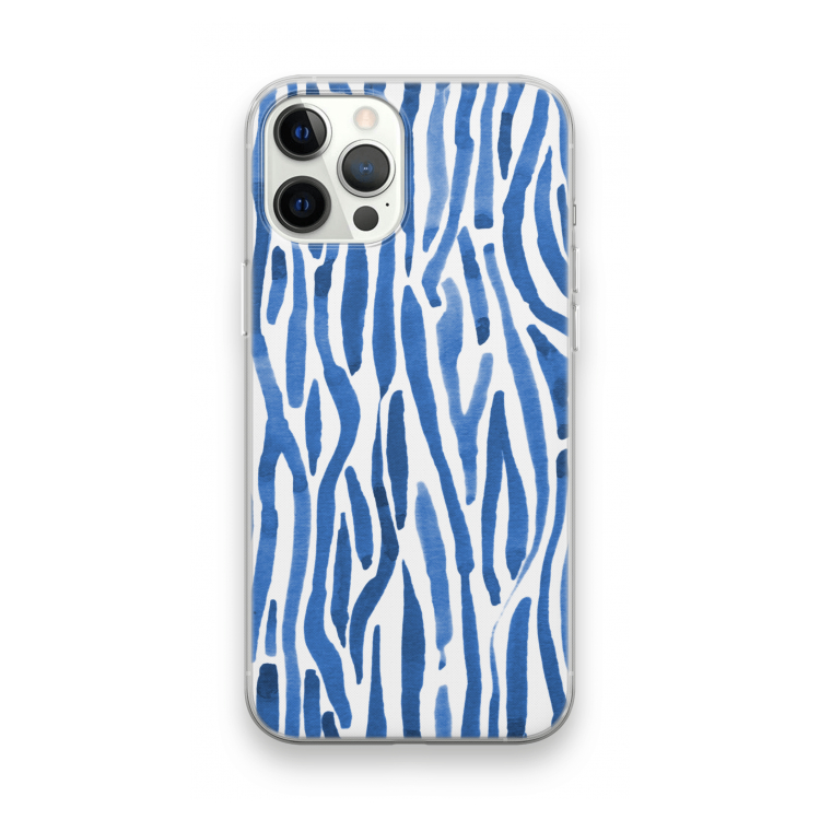 Blauwe nerven: iPhone 12 Pro Max Transparant Hoesje