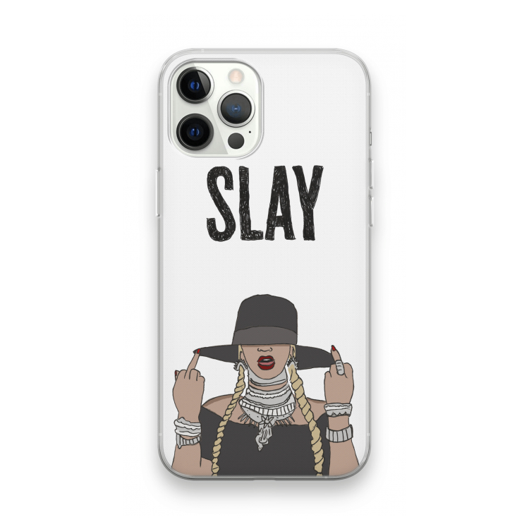 Slay All Day: iPhone 12 Pro Max Transparant Hoesje