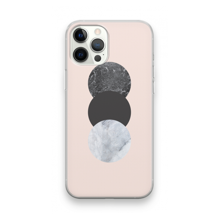 Marmeren cirkels: iPhone 12 Pro Max Transparant Hoesje
