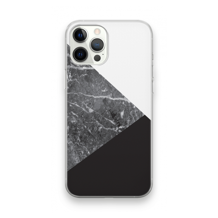 Combinatie marmer: iPhone 12 Pro Max Transparant Hoesje