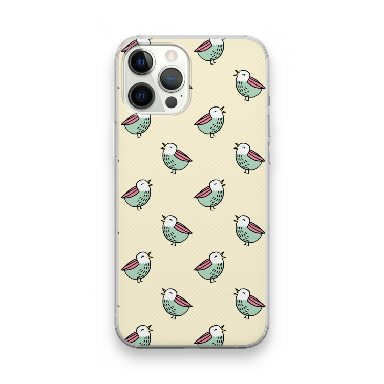 Vogeltjes: iPhone 12 Pro Max Transparant Hoesje