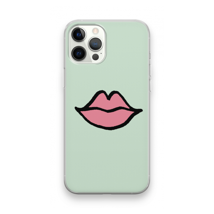 Kusje: iPhone 12 Pro Max Transparant Hoesje