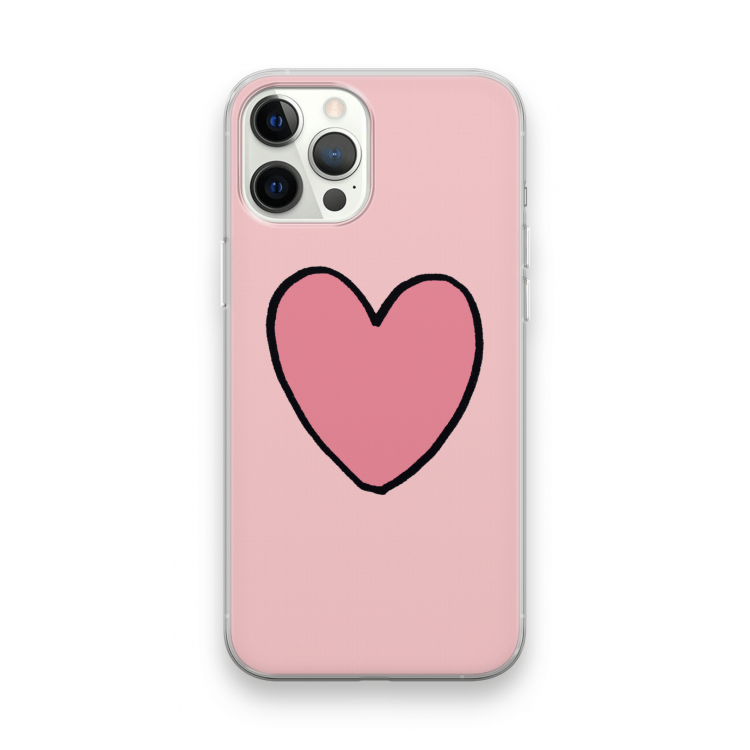 Hartje: iPhone 12 Pro Max Transparant Hoesje